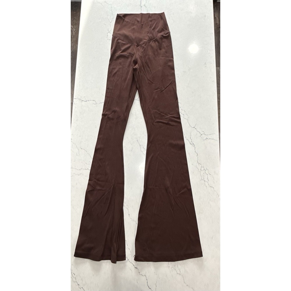 Aerie Offline Flare Leggings Brown, Crossover High Rise, Size Medium
